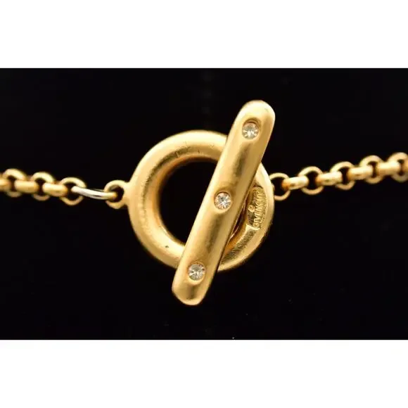 Givenchy Vintage Heart Pearl Necklace Pearl Brushed Gold Signed 80s 1980s BinBN - Picture 5 of 12